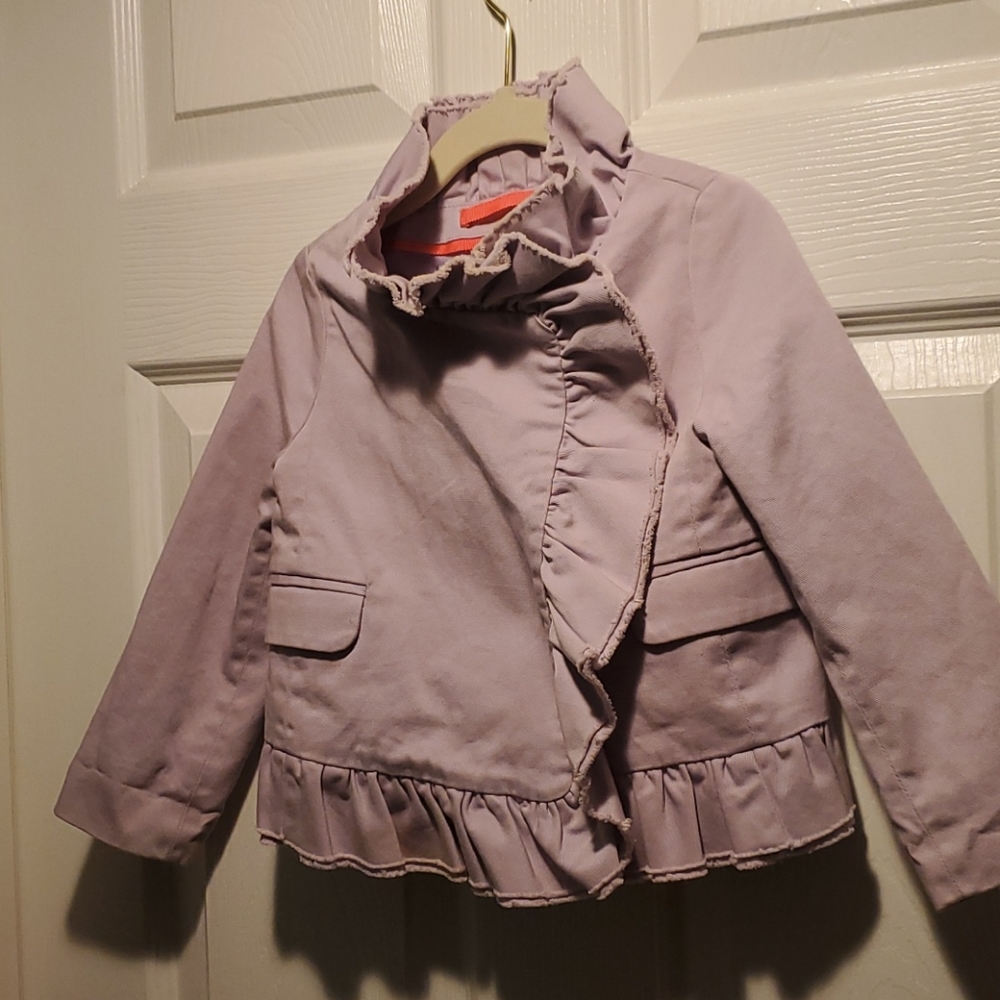 Crewcuts Ruffle Jacket Purple Size 3T Spring